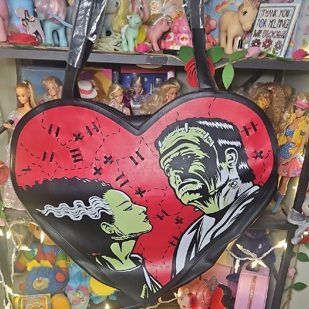 NWOT Dolls Kill X Universal Monsters Red and Black Frankenstein Tote